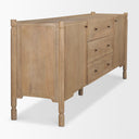 Phil Light Brown Wood 2 Door 3 Drawer Closed Sideboard - Default Title