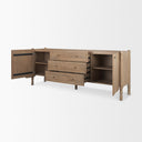 Phil Light Brown Wood 2 Door 3 Drawer Closed Sideboard - Default Title