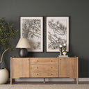 Phil Light Brown Wood 2 Door 3 Drawer Closed Sideboard - Default Title