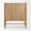 Phil Light Brown Wood 2 Door Bar Cabinet - Default Title