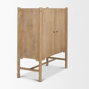 Phil Light Brown Wood 2 Door Bar Cabinet - Default Title