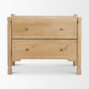 Calder Light Brown Wood 2 Drawer Accent Cabinet - Default Title