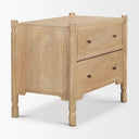 Calder Light Brown Wood 2 Drawer Accent Cabinet - Default Title