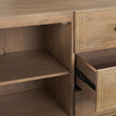 Phil Light Brown Wood 2 Door 3 Drawer Closed Sideboard - Default Title