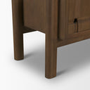 Trellyn Dark Brown Solid Wood 4-Door w Carved Woven Doors Closed Sideboard - Default Title