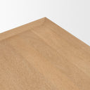 Trellyn 48 Light Brown Wood w Carved Woven Base Square Coffee Table - Default Title