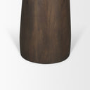 Allyson 32 Round Dark Brown wood w Cappuccino Marble Top Bistro Table - Default Title