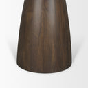 Allyson 42 Round Dark Brown w Cappuccino Marble Pedestal Dining Table - Default Title