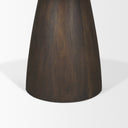 Allyson 54 Round Dark Brown w Cappuccino Marble Pedestal Dining Table - Default Title