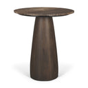 Allyson 32 Round Dark Brown wood w Cappuccino Marble Top Bistro Table - Default Title