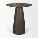 Allyson 32 Round Dark Brown wood w Cappuccino Marble Top Bistro Table - Default Title