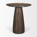Allyson 32 Round Dark Brown wood w Cappuccino Marble Top Bistro Table - Default Title