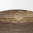 Allyson 32 Round Dark Brown wood w Cappuccino Marble Top Bistro Table - Default Title