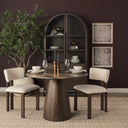 Sloan 805H Dark Brown Wood WBlack Metal Arched Curio Cabinet - Default Title
