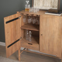 Phil Light Brown Wood 2 Door Bar Cabinet - Default Title