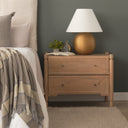 Calder Light Brown Wood 2 Drawer Accent Cabinet - Default Title