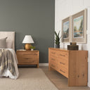 Belford 3-Drawer Light Brown Oak Wood Closed Nightstand - Default Title