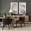 Isla Oval Dining Table wLight Brown Wood Top Arched Legs - Default Title