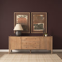 Phil Light Brown Wood 2 Door 3 Drawer Closed Sideboard - Default Title
