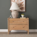 Calder Light Brown Wood 2 Drawer Accent Cabinet - Default Title