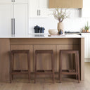 Colony Medium-Dark Brown Solid Wood Counter Stool - Default Title