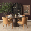Nolan Slope Tan Leather Dining Chair - Default Title