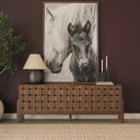 Trellyn Dark Brown Solid Wood 4-Door w Carved Woven Doors Closed Sideboard - Default Title