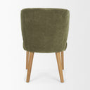 Niles 225L x 245W x 32H Moss Olive Fabric Seat W Mid Brown Wooden Legs Wingback Dining Chair - Default Title