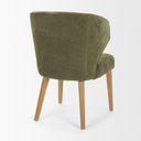 Niles 225L x 245W x 32H Moss Olive Fabric Seat W Mid Brown Wooden Legs Wingback Dining Chair - Default Title