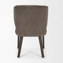 Niles Brown Fabric W Dark Brown Wooden Legs Wingback Dining Chair - Default Title
