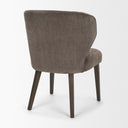 Niles Brown Fabric W Dark Brown Wooden Legs Wingback Dining Chair - Default Title