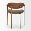 Parker Brown Leather Seat Gold Metal Frame Dining Chair 2025-Cocoa - Default Title