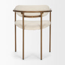 Parker I Cream Fabric Seat Gold Metal Frame Dining Chair - Default Title