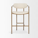 Parker Cream Fabric Seat Gold Metal Counter Stool - Default Title