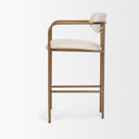 Parker Cream Fabric Seat Gold Metal Counter Stool - Default Title