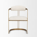 Hollyfield II Cream Fabric Seat W Gold Iron Frame Dining Chair - Default Title