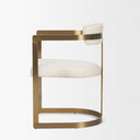 Hollyfield II Cream Fabric Seat W Gold Iron Frame Dining Chair - Default Title