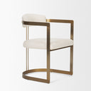 Hollyfield II Cream Fabric Seat W Gold Iron Frame Dining Chair - Default Title