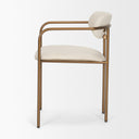 Parker I Cream Fabric Seat Gold Metal Frame Dining Chair - Default Title