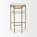 Parker Cream Fabric Seat Gold Metal Counter Stool - Default Title