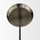 Hines I 4x8 Antiqued-Brass Metal Cage Pendant Light - Default Title