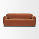 Saga Stonewashed Rust Chenille Fabric 3 Seater Sofa - Default Title