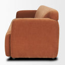 Saga Stonewashed Rust Chenille Fabric 3 Seater Sofa - Default Title