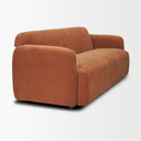 Saga Stonewashed Rust Chenille Fabric 3 Seater Sofa - Default Title