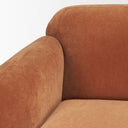 Saga Stonewashed Rust Chenille Fabric 3 Seater Sofa - Default Title
