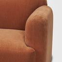 Saga Stonewashed Rust Chenille Fabric 3 Seater Sofa - Default Title