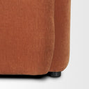 Saga Stonewashed Rust Chenille Fabric 3 Seater Sofa - Default Title