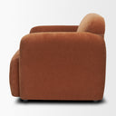 Saga Stonewashed Rust Chenille Fabric Upholstered Chair - Default Title