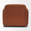 Saga Stonewashed Rust Chenille Fabric Upholstered Chair - Default Title