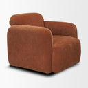 Saga Stonewashed Rust Chenille Fabric Upholstered Chair - Default Title